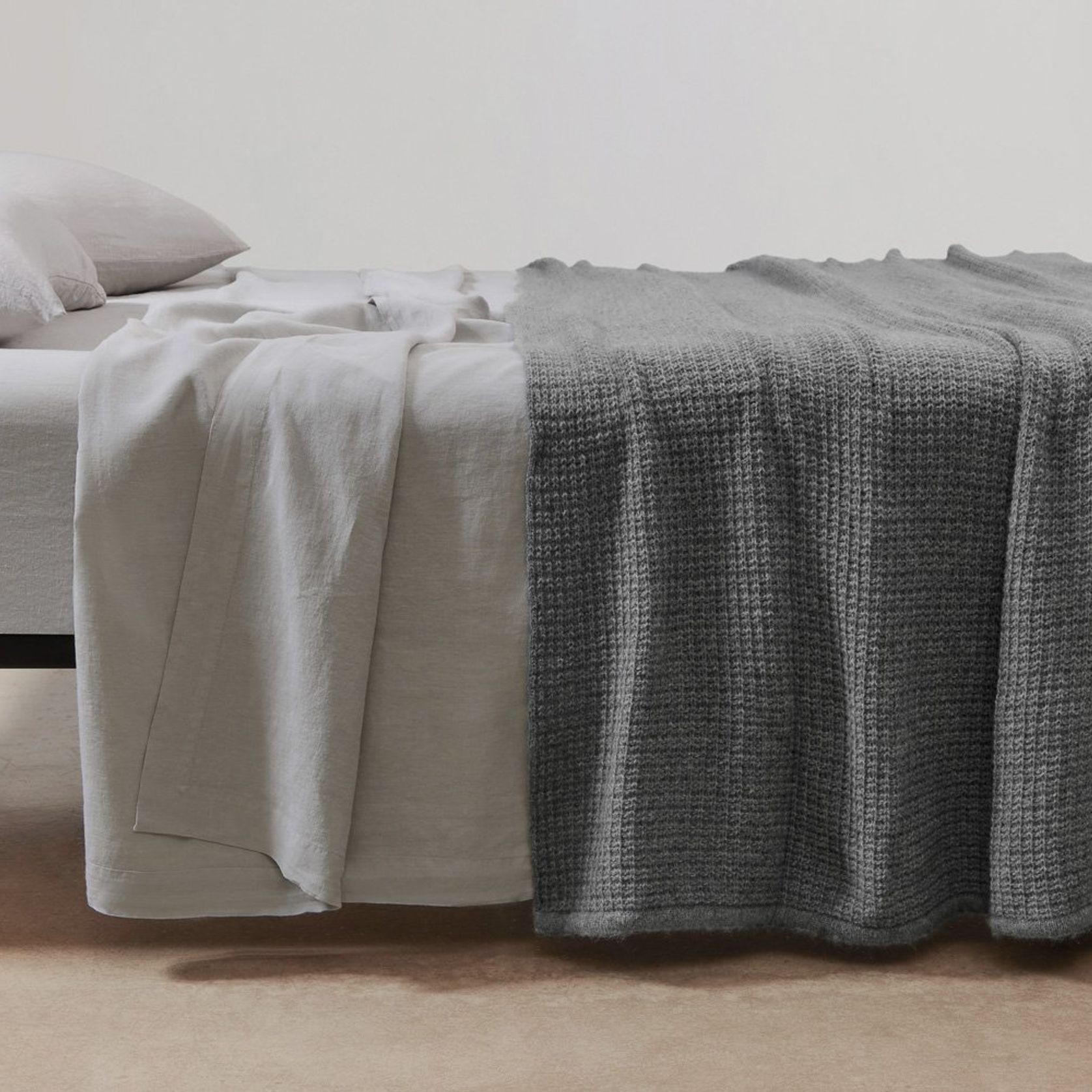 Chunky Box Angora & Merino Wool Throws gallery detail image