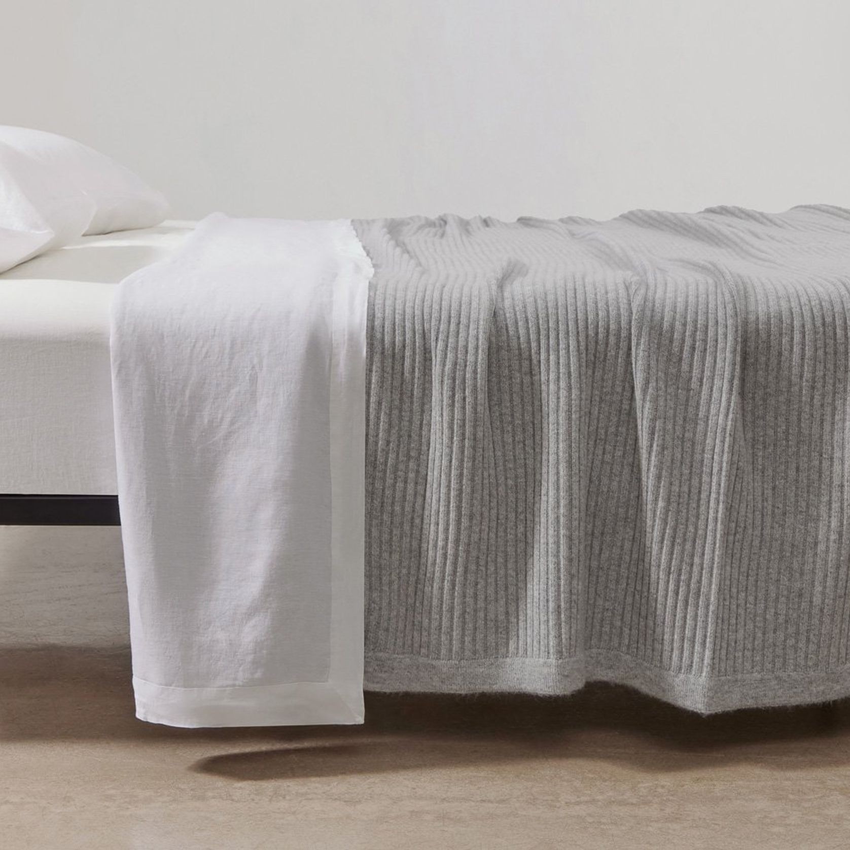 Wide Rib Angora & Merino Wool Blankets gallery detail image