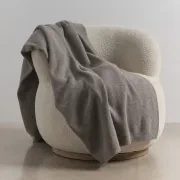 Fine Rib Angora & Merino Wool Throws gallery detail image