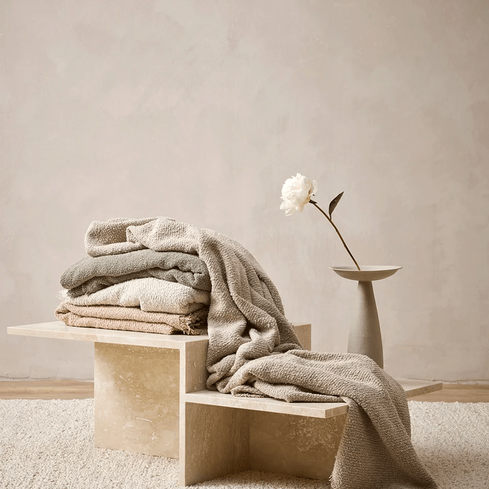 Baya Cromwell Throw - Taupe | Cotton Blend gallery detail image