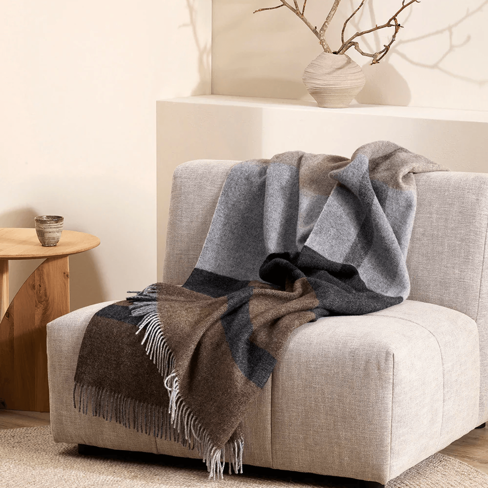 Baya Brunswick Throw - Bracken | Pure NZ Wool gallery detail image