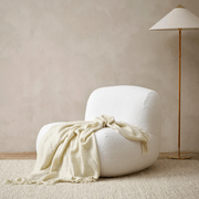 Baya Richmond Throw - Ecru | Acrylic/Wool Blend gallery detail image