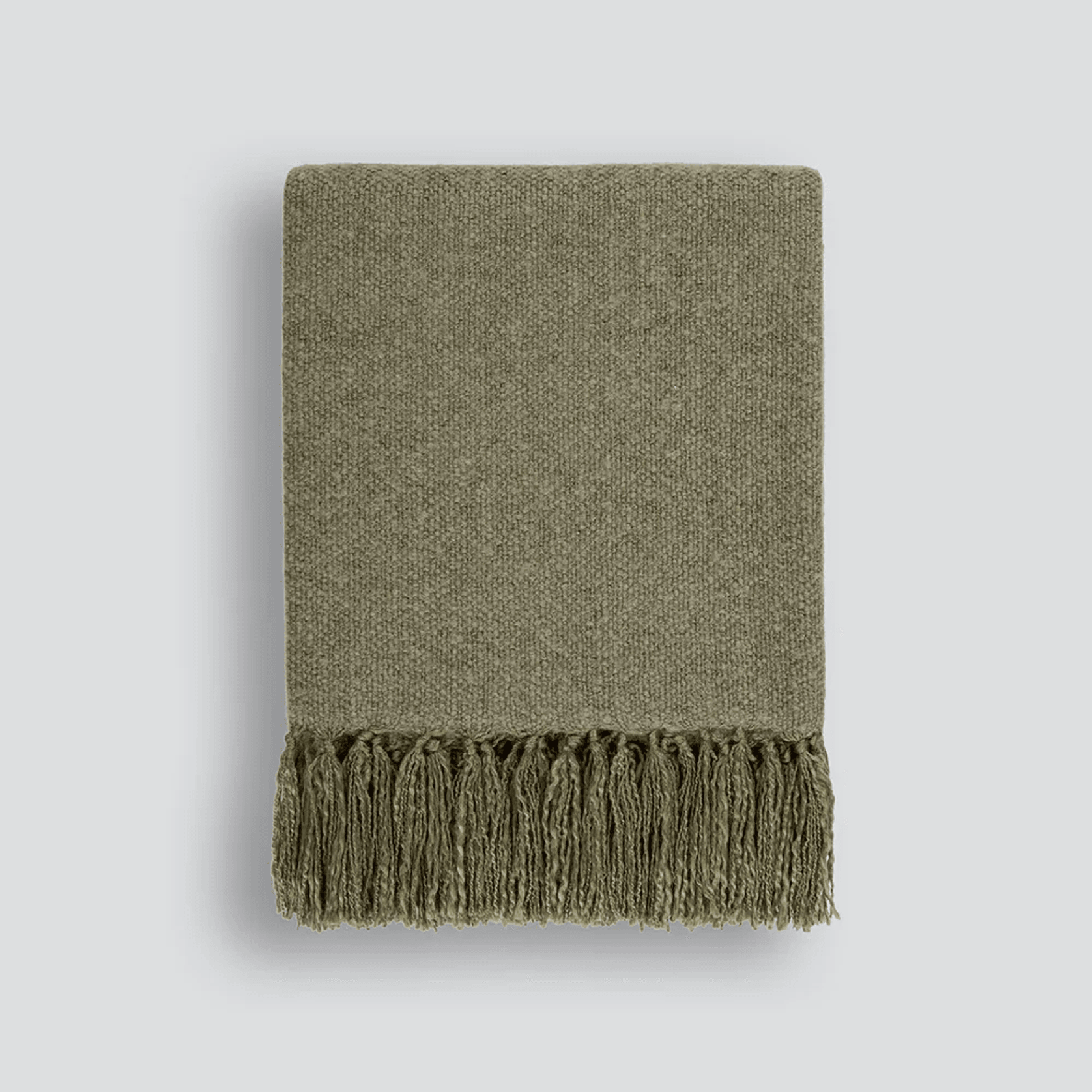 Baya Richmond Throw - Moss | Acrylic/Wool Blend gallery detail image