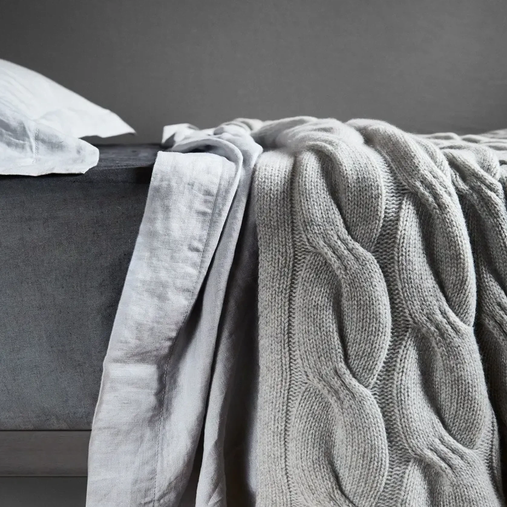 Chunky Cable Italian Cashmere Throws gallery detail image