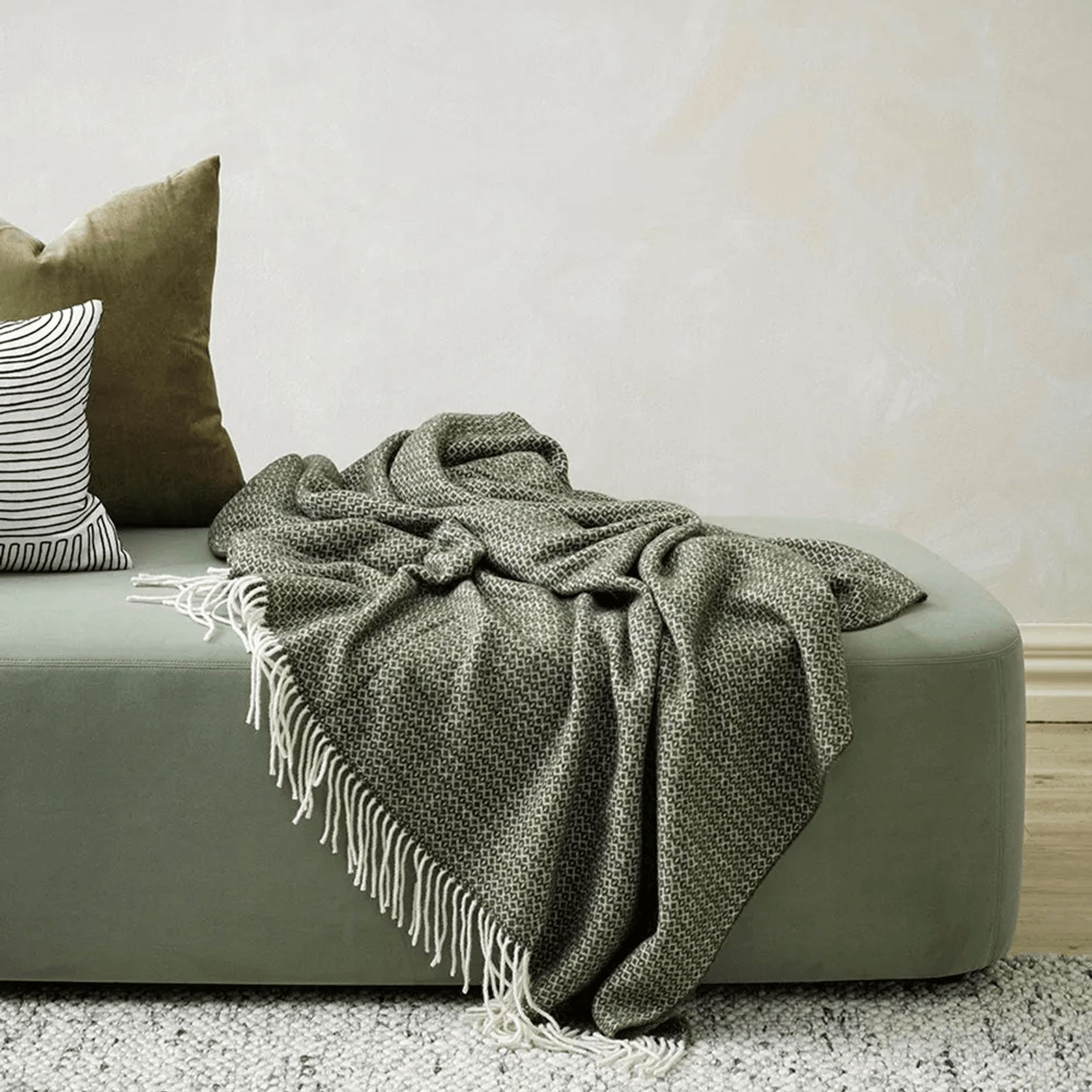 Baya Littano Throw - Kale gallery detail image