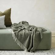 Baya Littano Throw - Kale gallery detail image