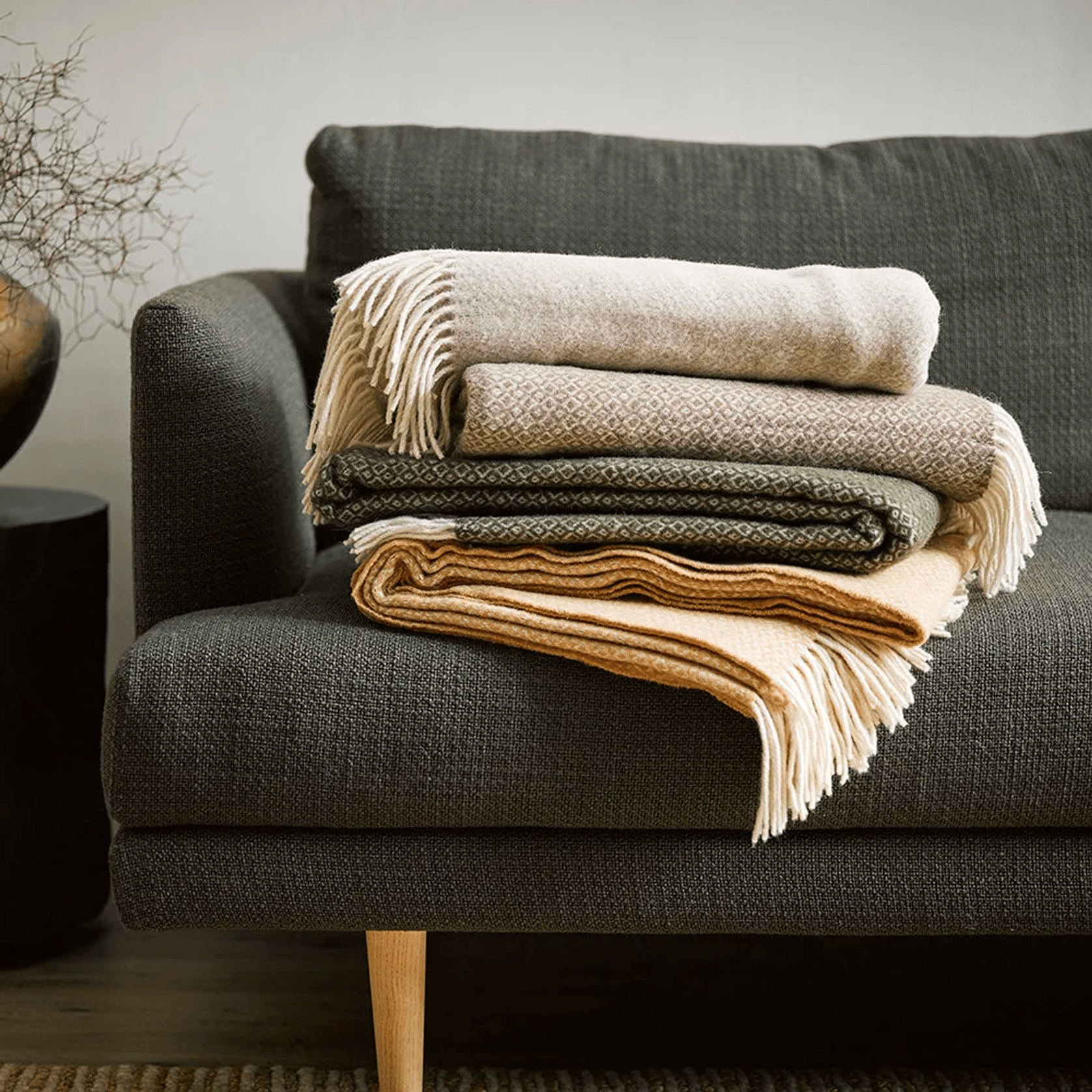 Baya Littano Throw - Latte gallery detail image