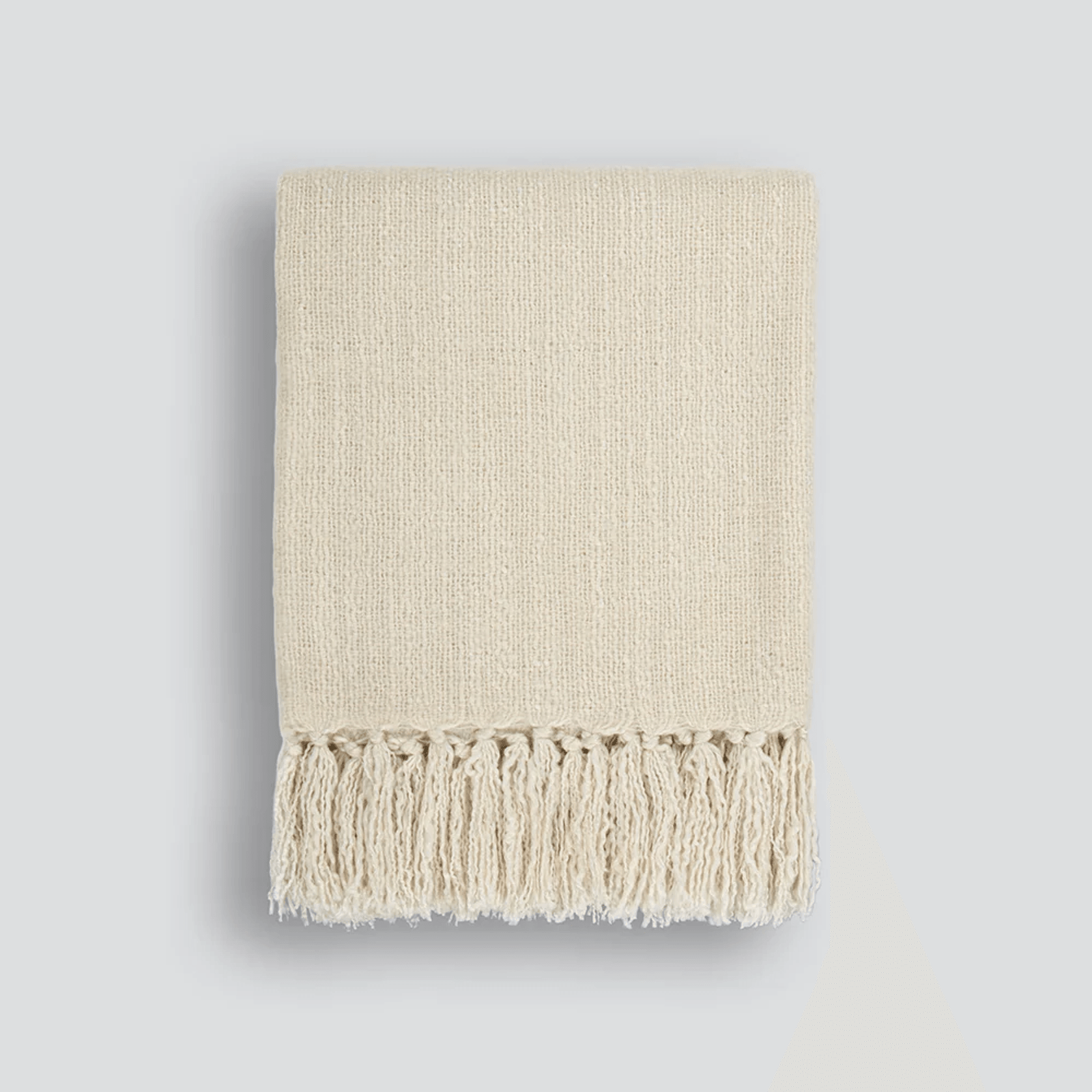 Baya Richmond Throw - Ecru | Acrylic/Wool Blend gallery detail image