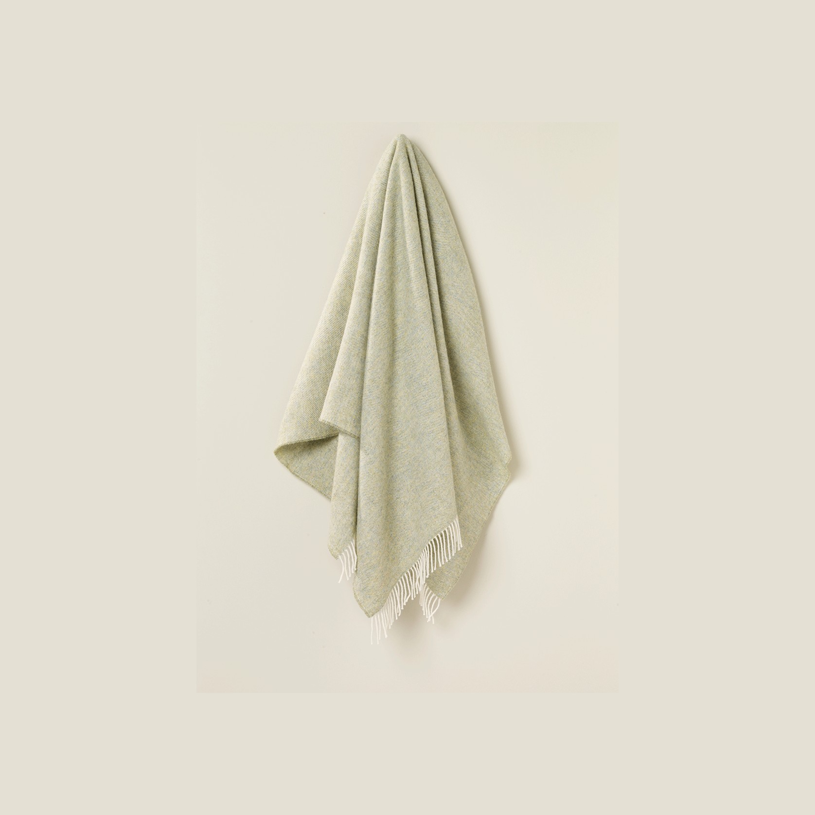 NZ Wool Throw - Sage Green | 100% Pure Wool gallery detail image