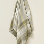NZ Wool Throw - Woodale - Olive | 100% Pure Wool gallery detail image