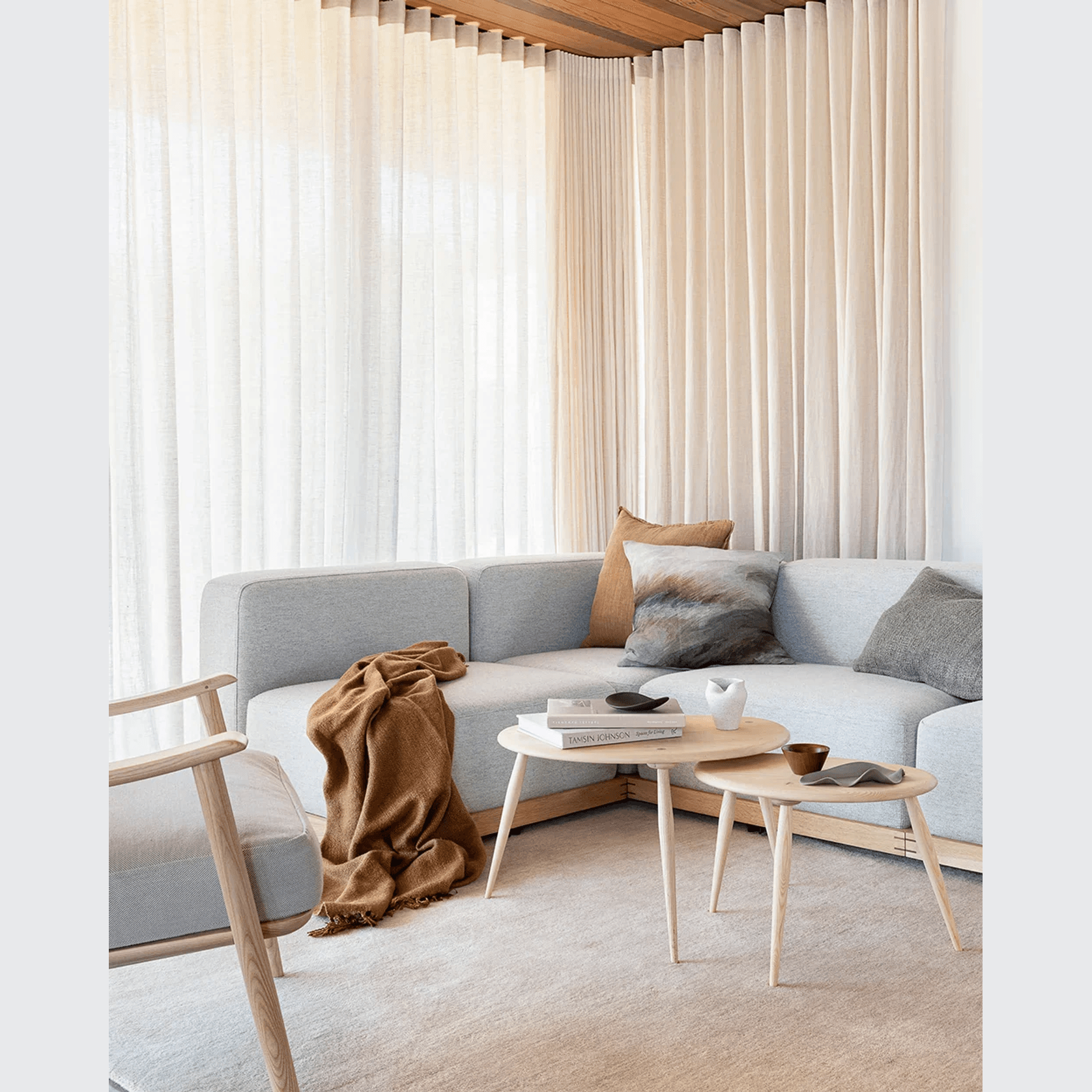 Baya Richmond Throw - Cinnamon | Acrylic/Wool Blend gallery detail image