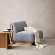 Baya Richmond Throw - Ecru | Acrylic/Wool Blend gallery detail image