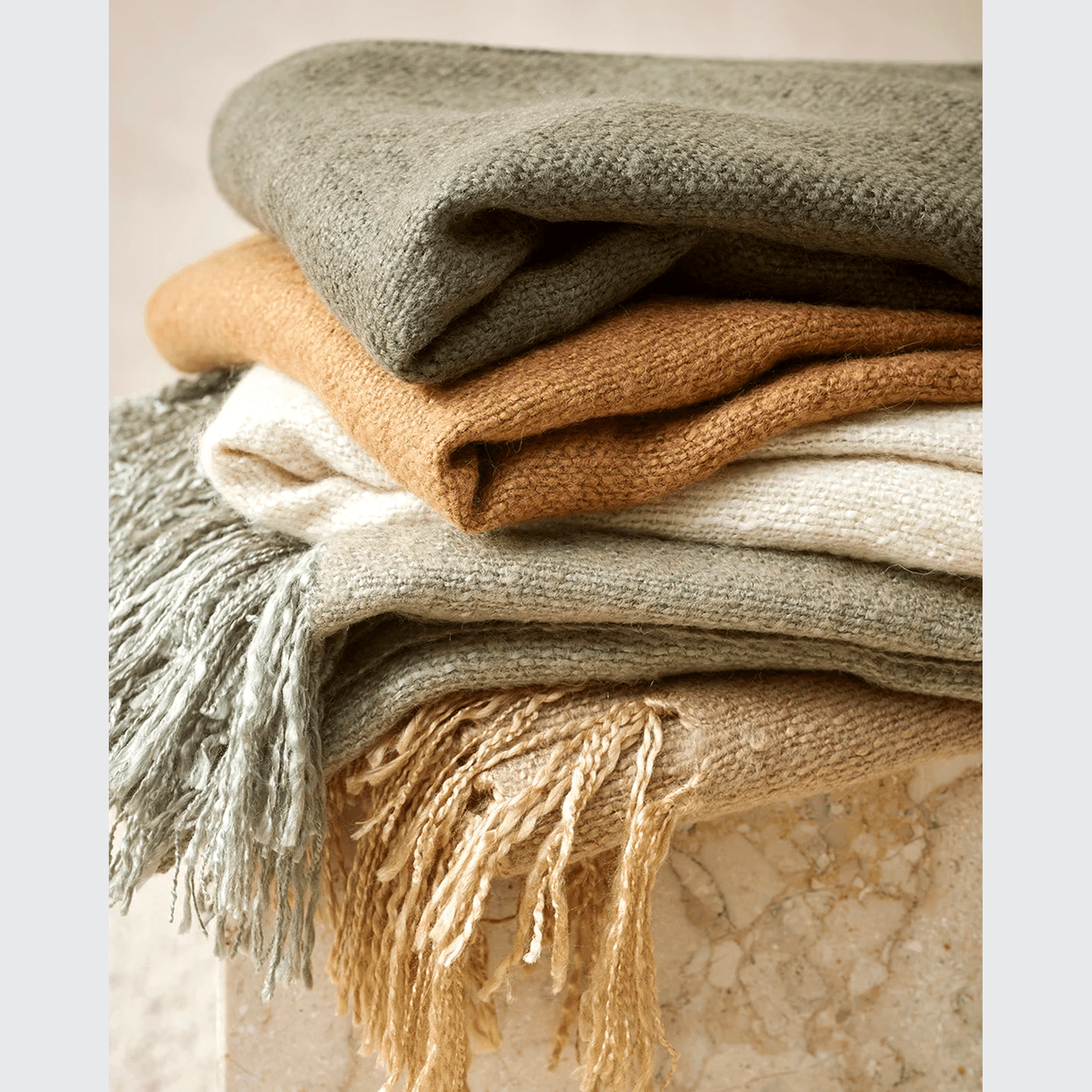 Baya Richmond Throw - Sage | Acrylic/Wool Blend gallery detail image