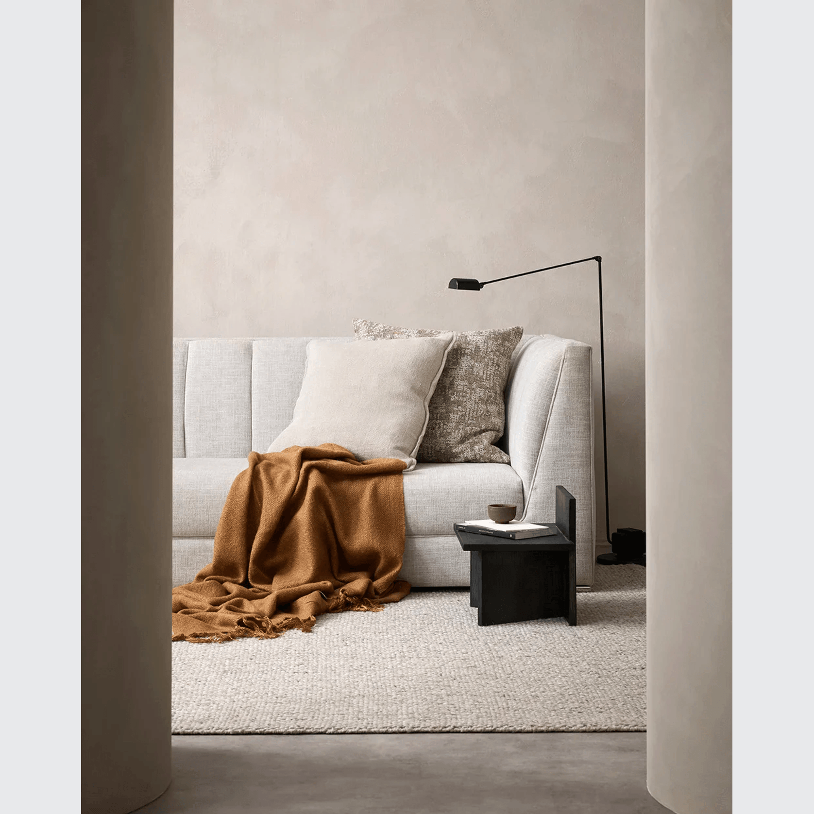 Baya Richmond Throw - Cinnamon | Acrylic/Wool Blend gallery detail image