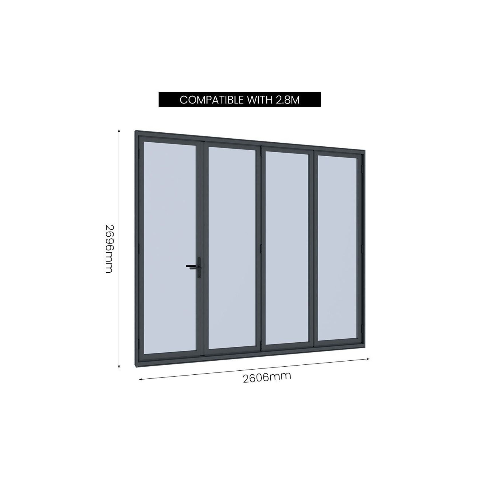 Bifold Glass Door For Tasman Freestanding Pergola gallery detail image