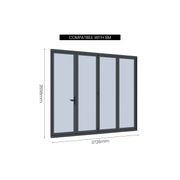 Bifold Glass Door For Pacific Wall Mounted Pergola gallery detail image