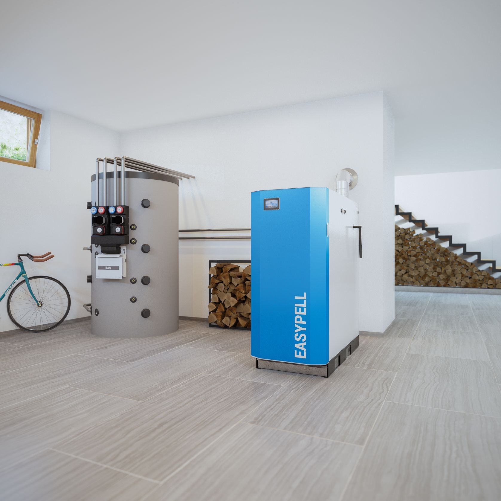 Easy Log Burner Package (Wood Log Boiler) gallery detail image