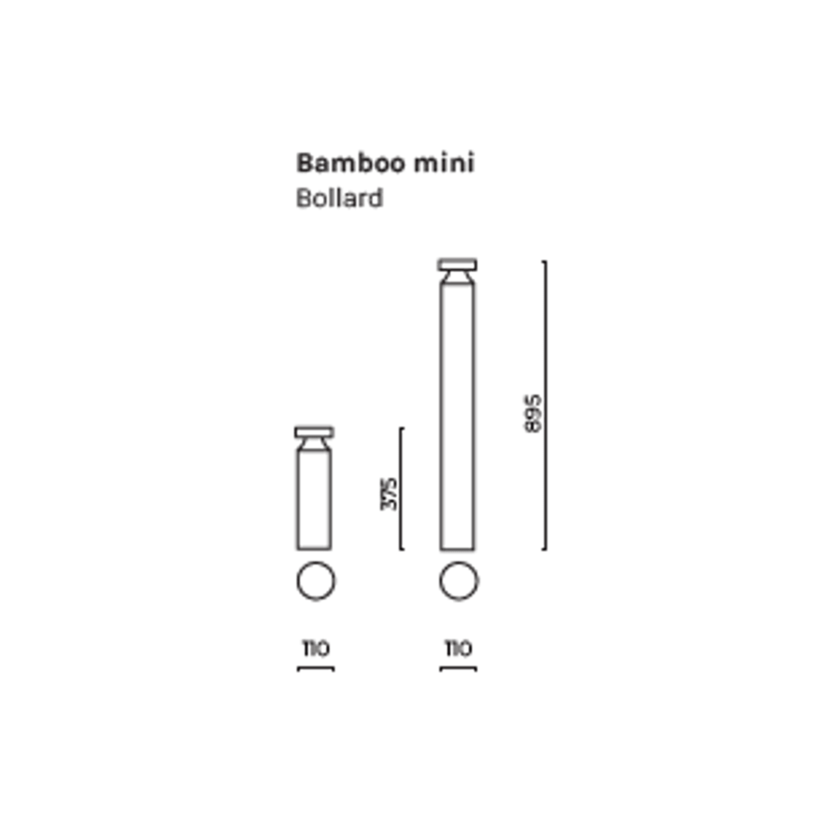 BAMBOO MINI Bollard by Cariboni gallery detail image