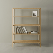 Nordica Bookshelf - 4 Tier Solid Oak (large) gallery detail image