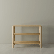 Nordica Bookshelf - 2 Tier Solid Oak (small) gallery detail image