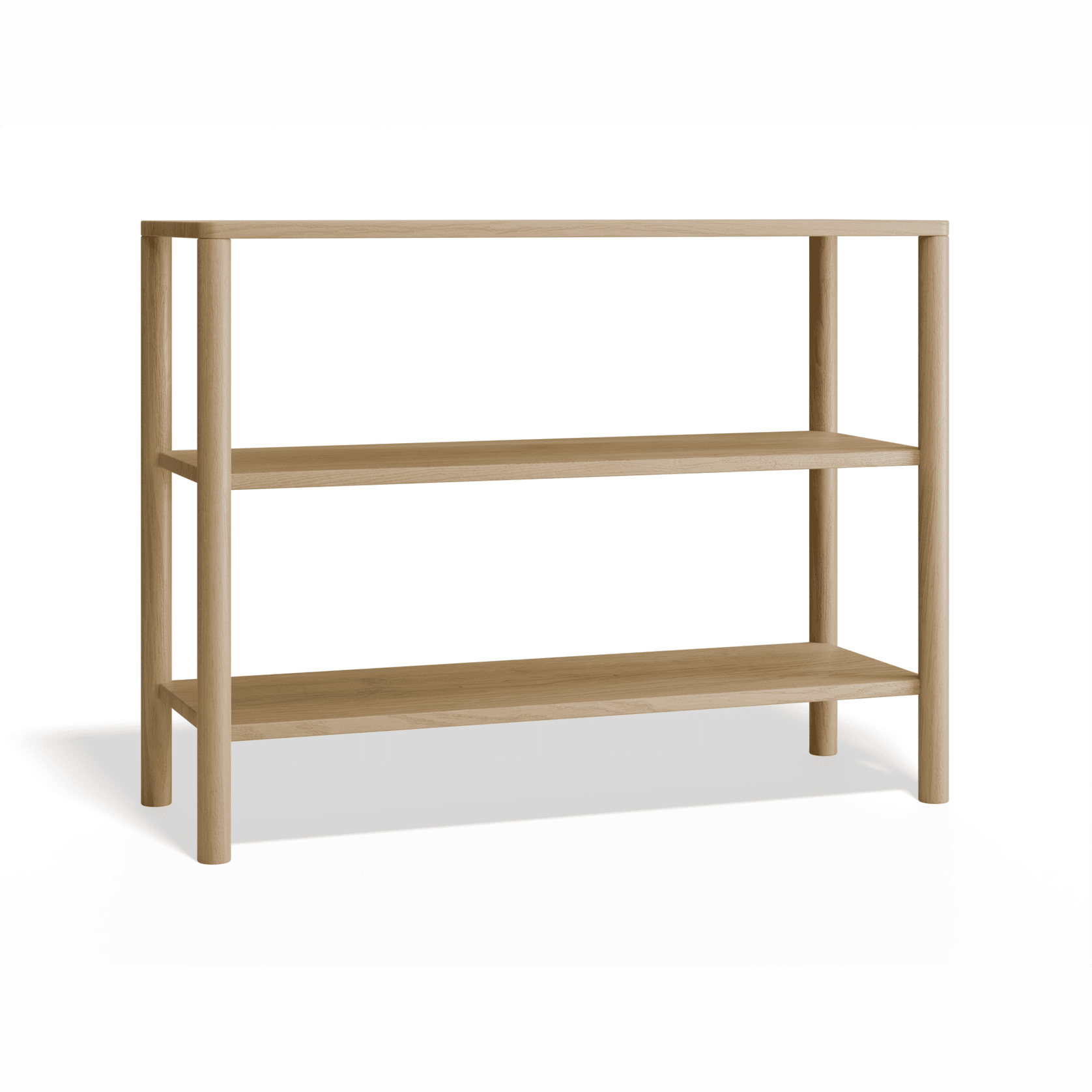 Nordica Bookshelf - 2 Tier Solid Oak (small) gallery detail image