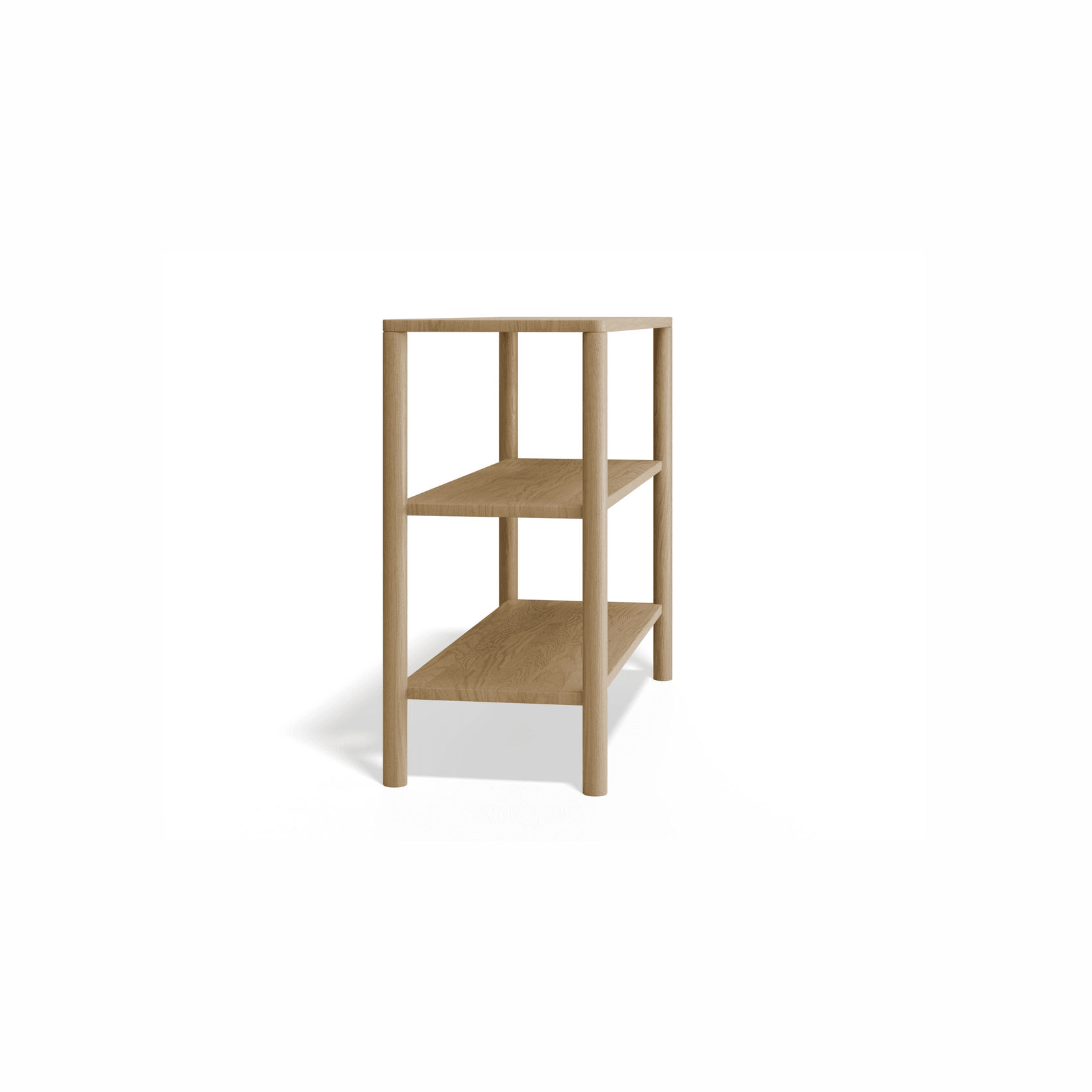 Nordica Bookshelf - 2 Tier Solid Oak (small) gallery detail image
