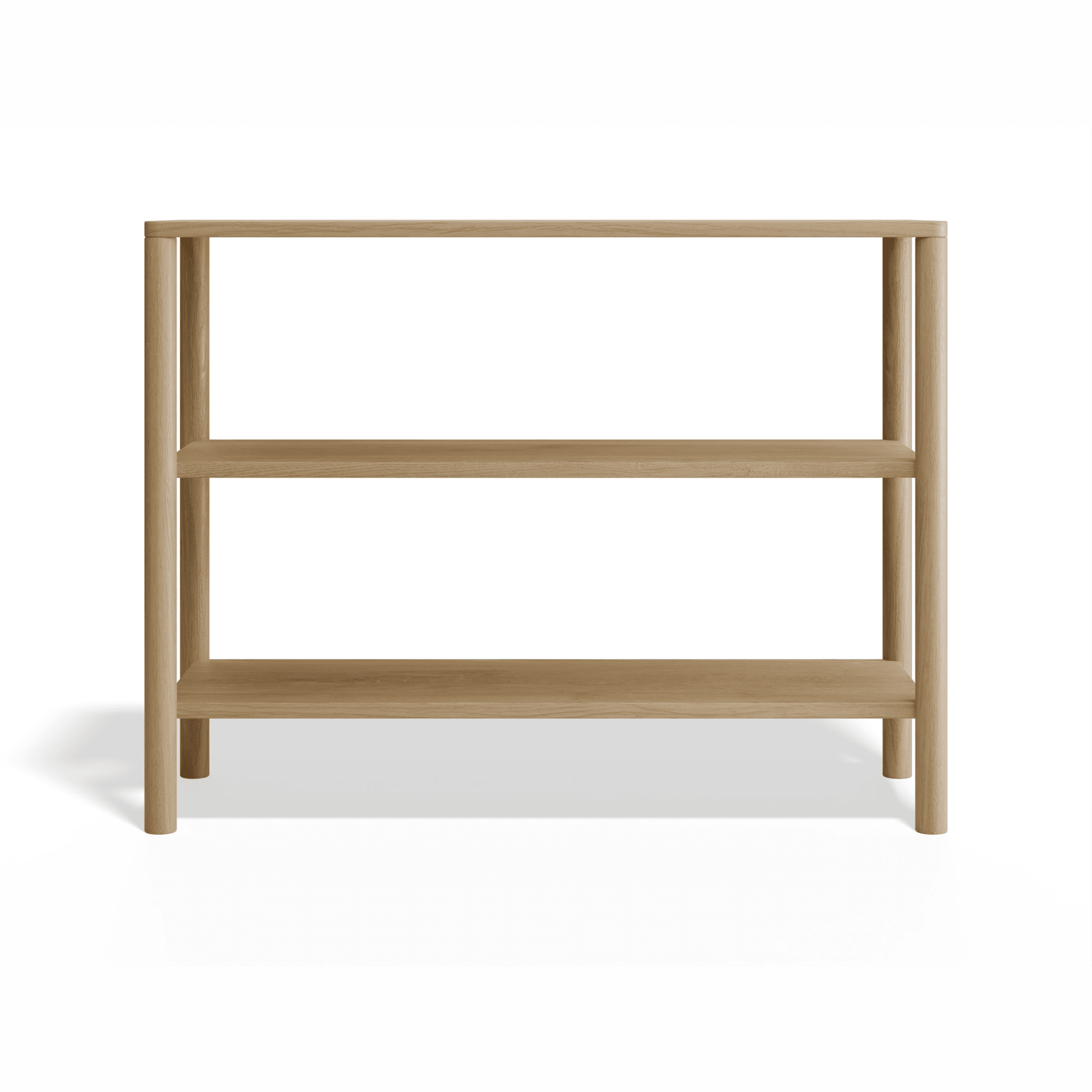 Nordica Bookshelf - 2 Tier Solid Oak (small) gallery detail image