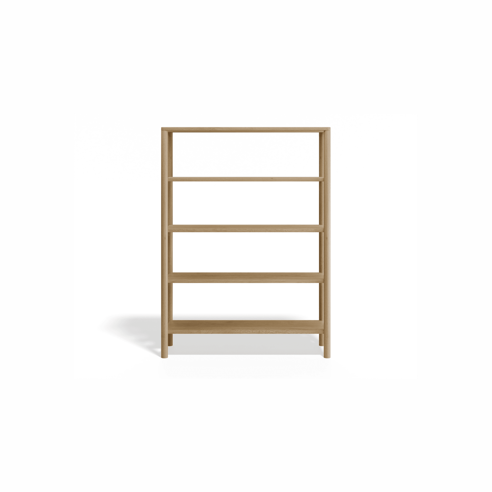 Nordica Bookshelf - 4 Tier Solid Oak (large) gallery detail image