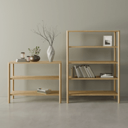 Nordica Bookshelf - 2 Tier Solid Oak (small) gallery detail image