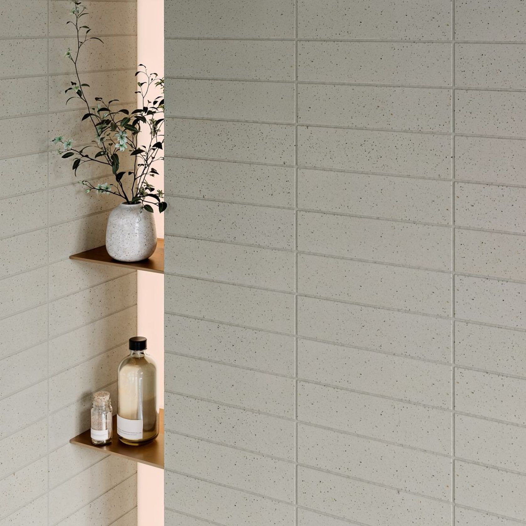 Komo Speckle Beige Brick Tile gallery detail image
