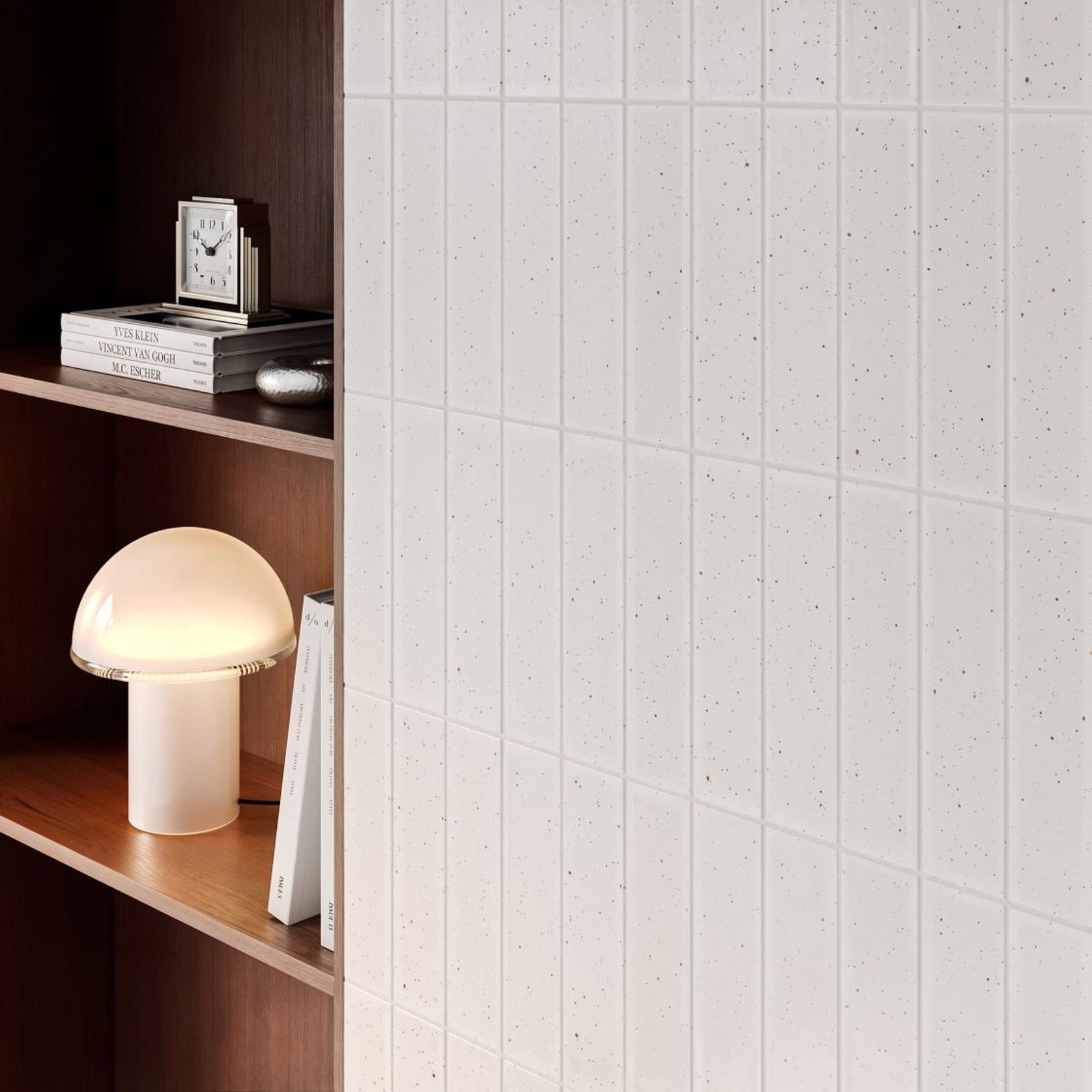 Komo Speckle White Brick Tile gallery detail image