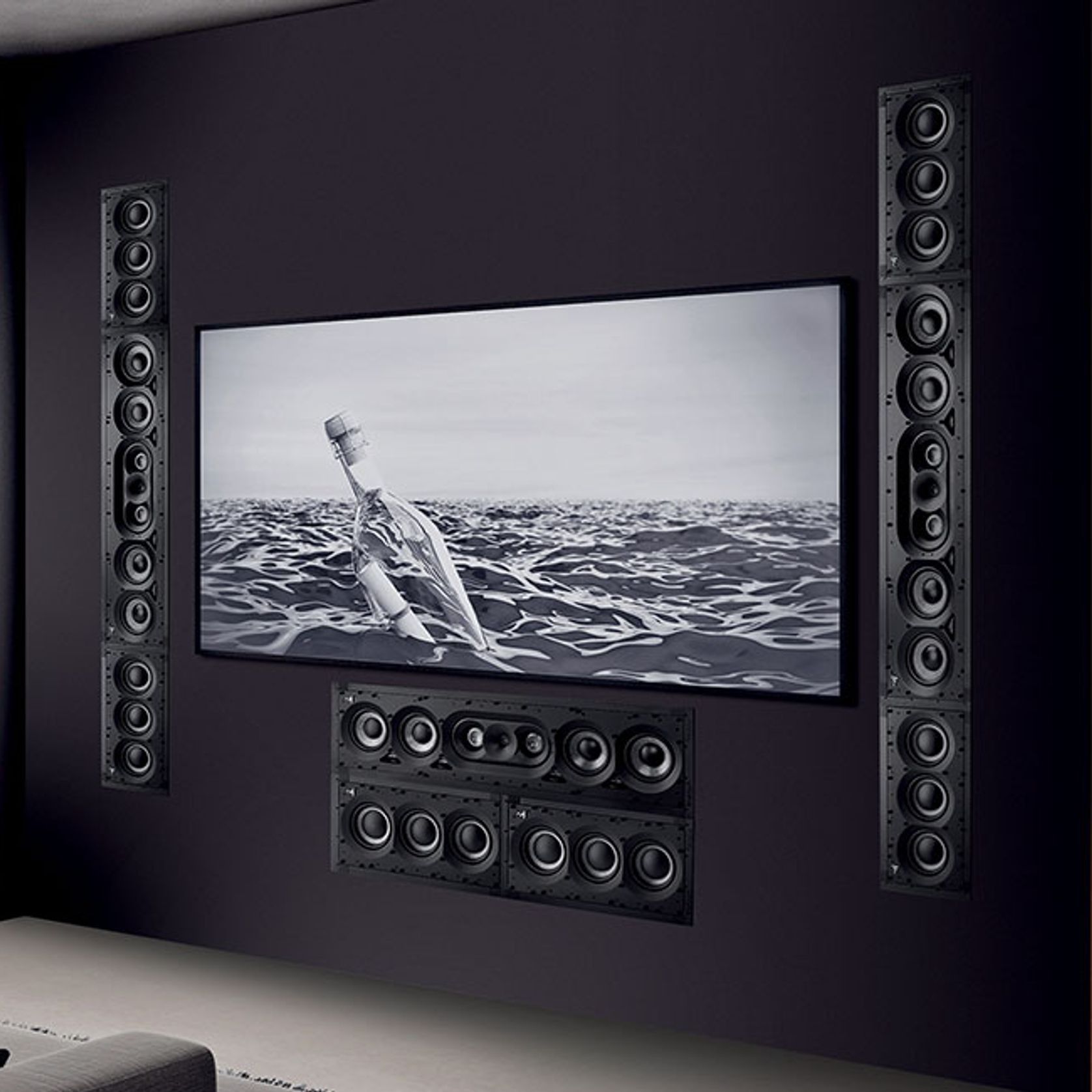 Focal 1000 IWLCR Utopia In-Wall + 1000IWSUB Subwoofer gallery detail image