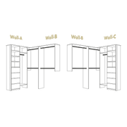 U-Shape Walk In Wardrobe With Drawers Flatpack gallery detail image