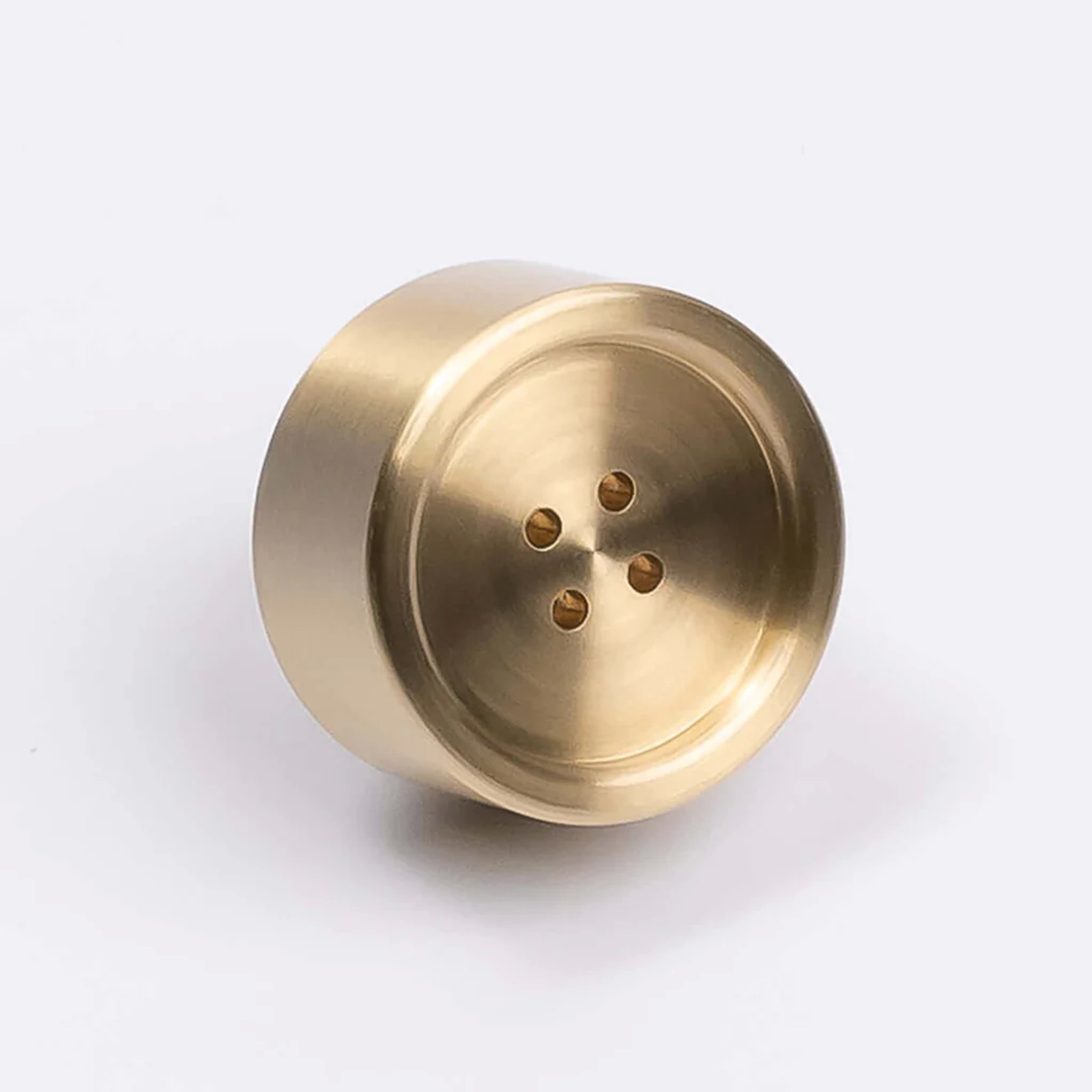 Brushed Brass Button Cabinet Knob - Bianca gallery detail image