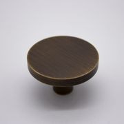 Aged Brass Round Profile Cabinet Knob - Olivia gallery detail image