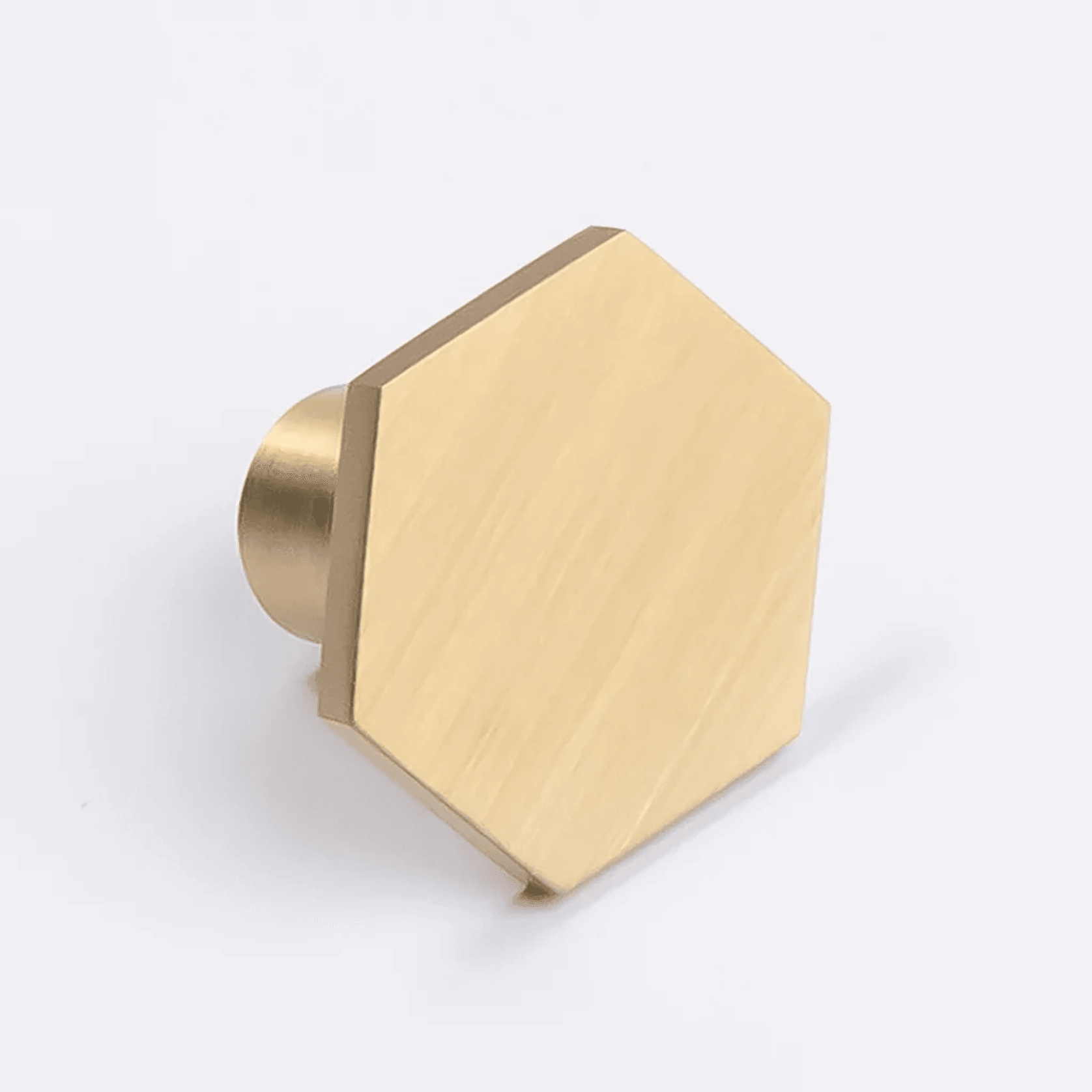 Brushed Brass Hexagonal Knob Rosalind ArchiPro AU