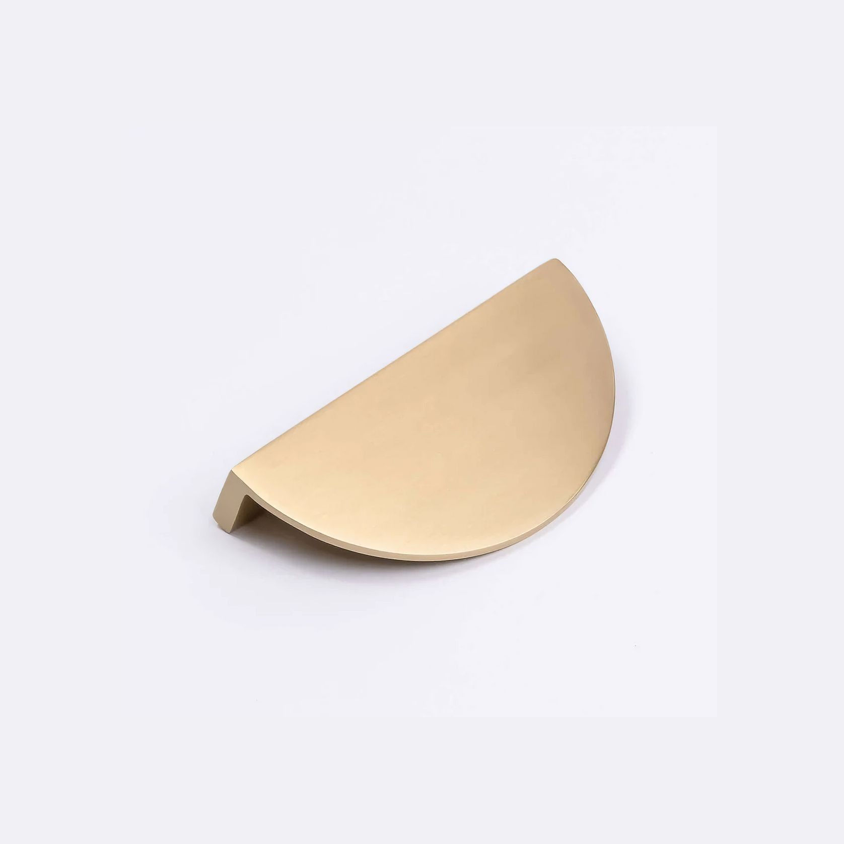 Brushed Brass Half Moon Cabinet Pull - Iris gallery detail image