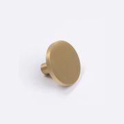 Brushed Brass Round Profile Cabinet Knob - Olivia gallery detail image