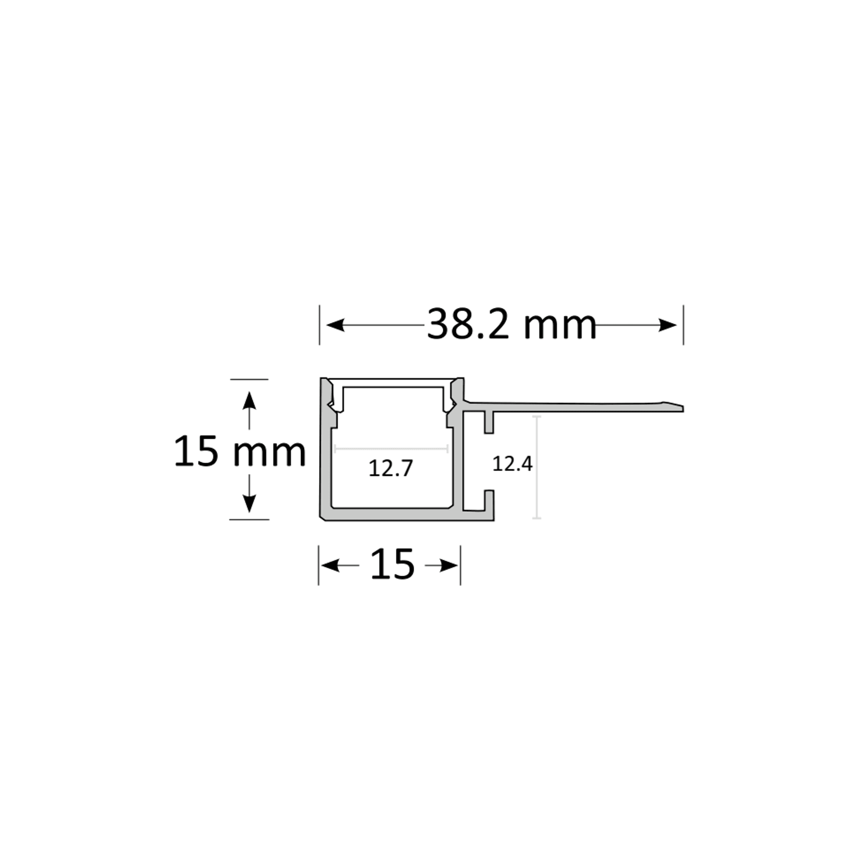 Ceiling Shadow Gap Trimless Extrusion gallery detail image