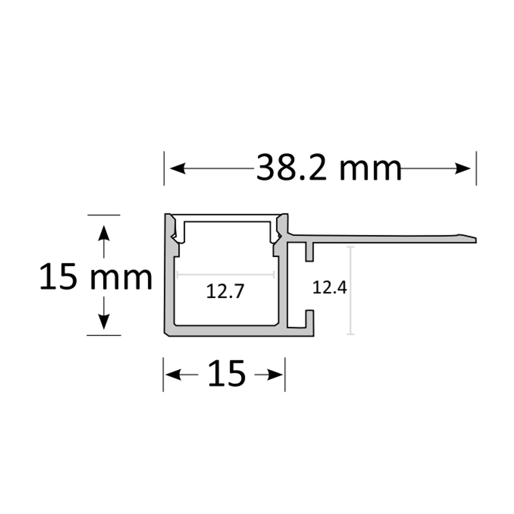 Ceiling Shadow Gap Trimless Extrusion gallery detail image