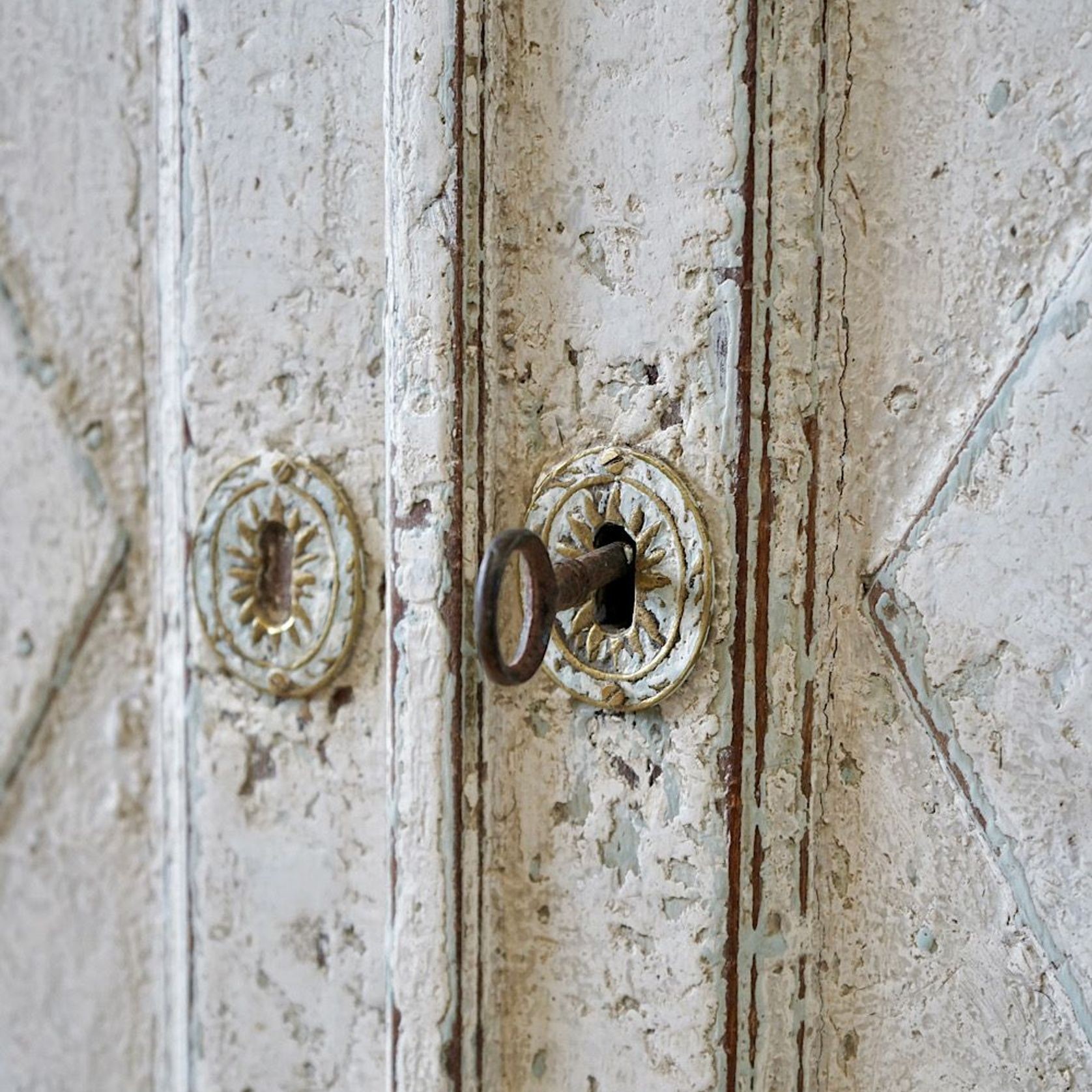 French Antique Painted Sideboard gallery detail image