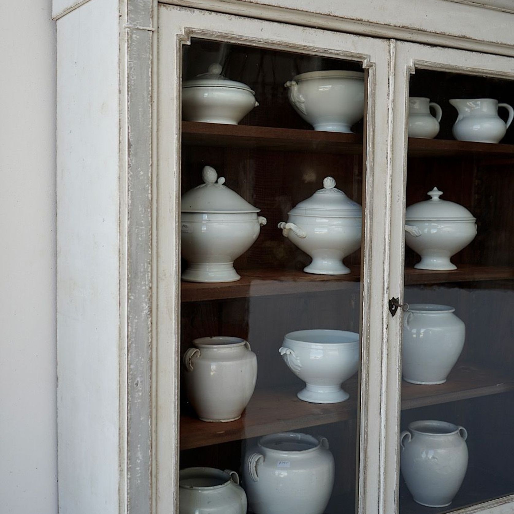 Antique French Painted Display Cupboard gallery detail image