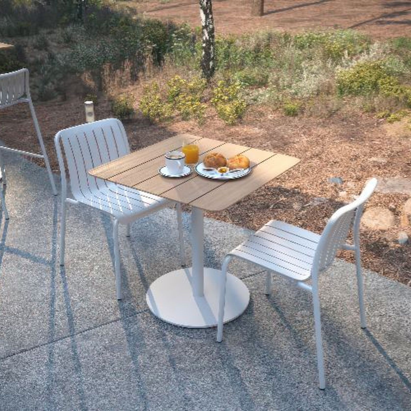 Roku Outdoor Cafe Teak Table gallery detail image