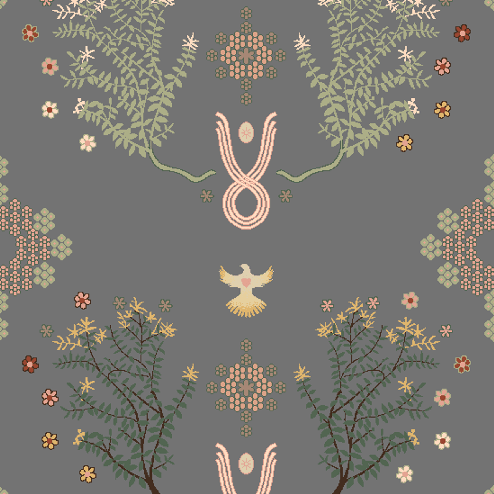 Emerald Garden Axminster Roll Carpet by Miranda Brown gallery detail image