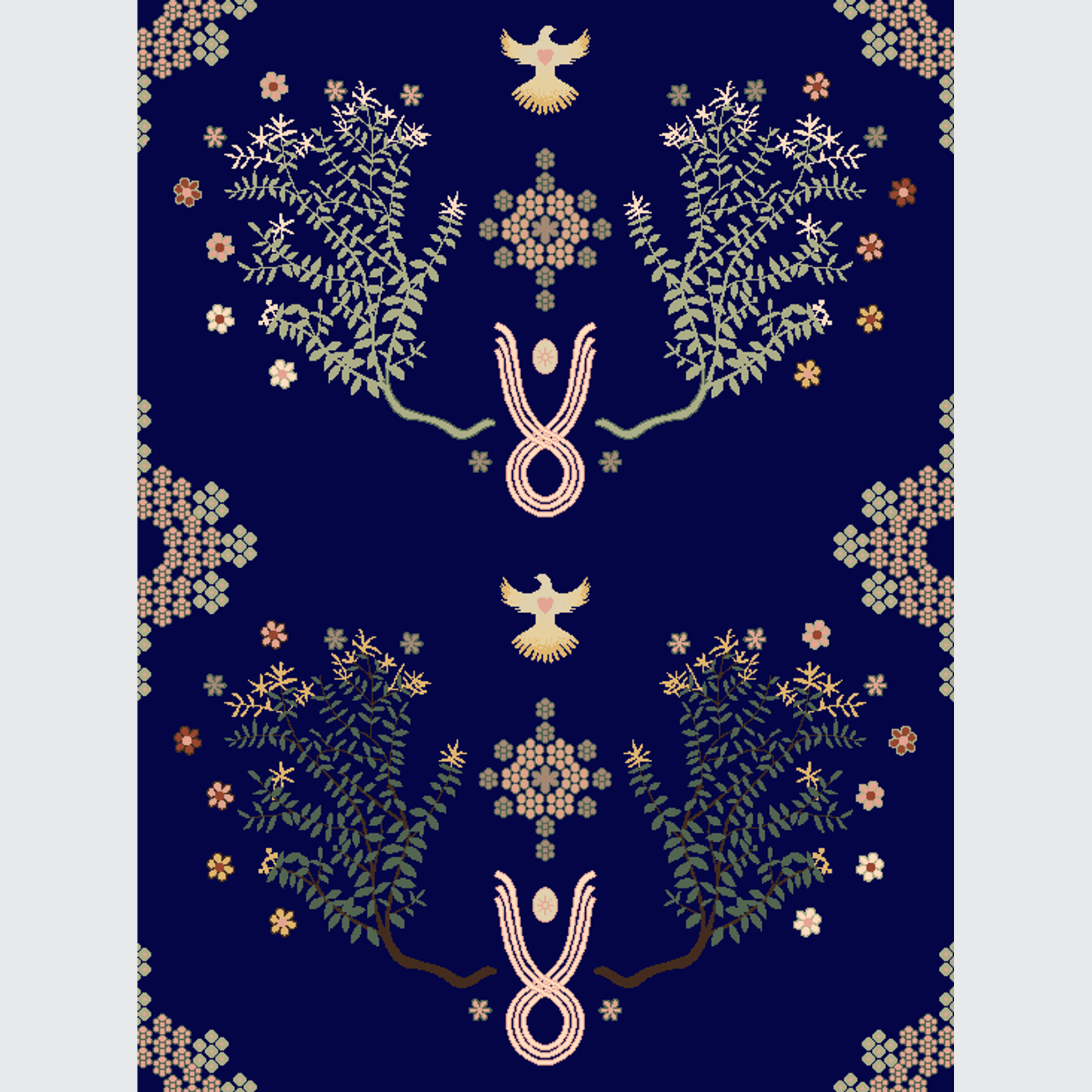 Emerald Garden Axminster Roll Carpet by Miranda Brown gallery detail image