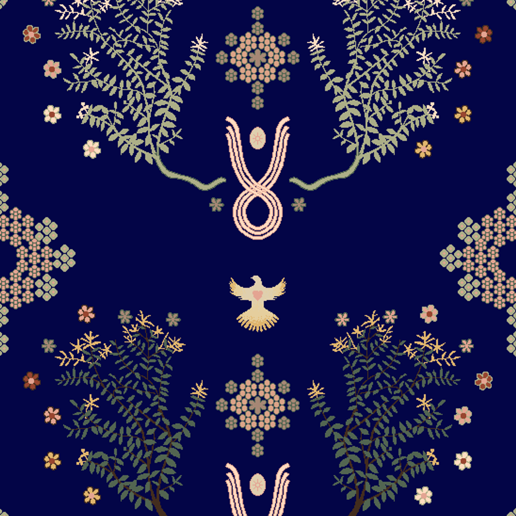 Emerald Garden Axminster Roll Carpet by Miranda Brown gallery detail image