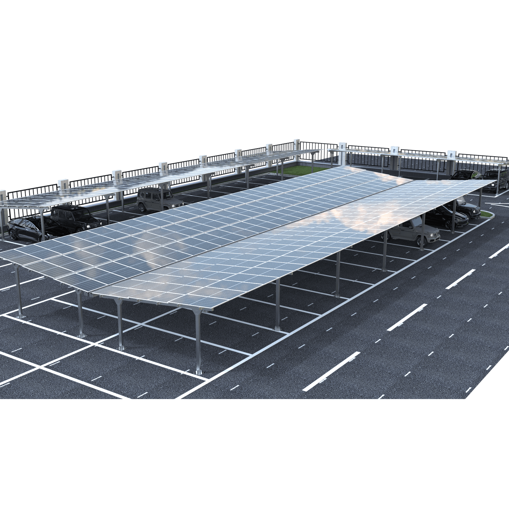 Modular Light Steel Commercial Solar Carport gallery detail image