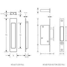 HB620 Passage Set (170mm Flush Pull) gallery detail image