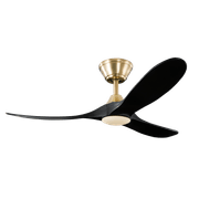 Milano Ceiling Fan Junior Burnished Brass LED Light gallery detail image