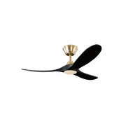 Milano Ceiling Fan Junior Burnished Brass LED Light gallery detail image